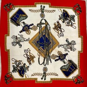 Scarf Equestrian 36"x 36" 100% Silk Seta